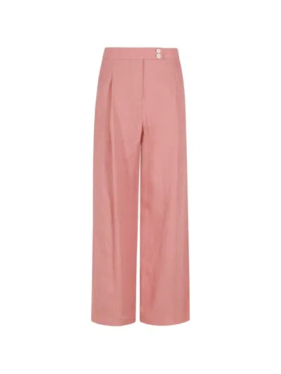 Eleventy Pleated Trousers In Pink