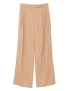 Eleventy Wide-leg-hose Mit Bundfalten In Brown