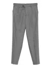 Eleventy Pleated Wool Trousers In Gray