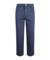Eleventy Pleated Zip-up Track Pants In Blue