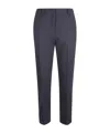 Eleventy Pleated Zip-up Track Pants In Blue
