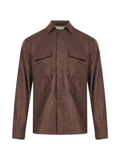 Eleventy Pleated-detail Two-piece Suit In Brown