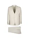 Eleventy Pocket Drawstring Suit In Neutral
