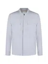 Eleventy Long Sleeved Button-fastened Jacket In Gray