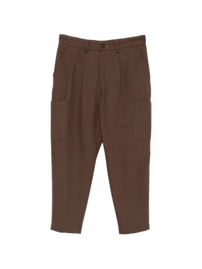 Eleventy Pocket Pleated Trousers In Purple