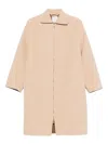 Eleventy Pocket Zip-front Coat In Neutral