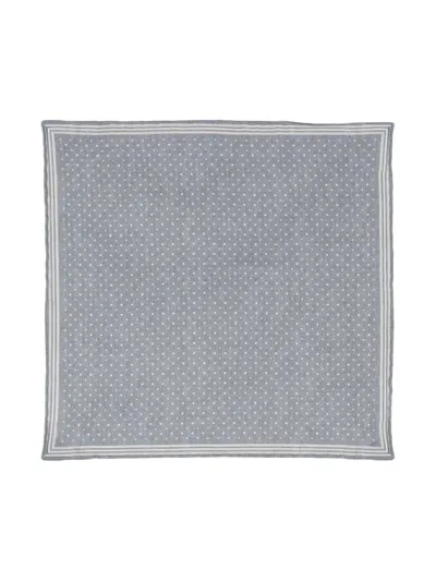 Eleventy Polka-dot Pocket Scarf In Blue