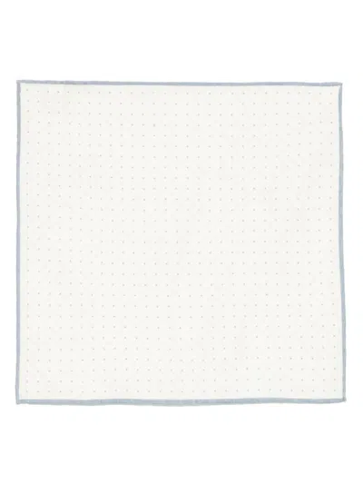 Eleventy Polka Dot-print Handkerchief Scarf In White