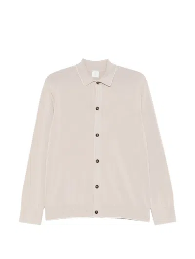 Eleventy Polo-collar Cardigan In Neutral