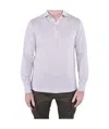 Eleventy Polo In Cotone Manica Lunga In White