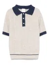 Eleventy Polo In Maglia A Coste In Beige