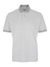 Eleventy White Polo Shirt With Classic Collar In And Front Button Closure In Cotton Man In White