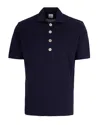 Eleventy Buttoned Short-sleeve Polo Shirt In Blue