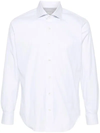 Eleventy Poplin Shirt In White
