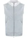 Eleventy Pouch-pocket Hooded Gilet In Blue