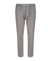 Eleventy Drawstring Waist Stretch Virgin Wool Pants In Gray