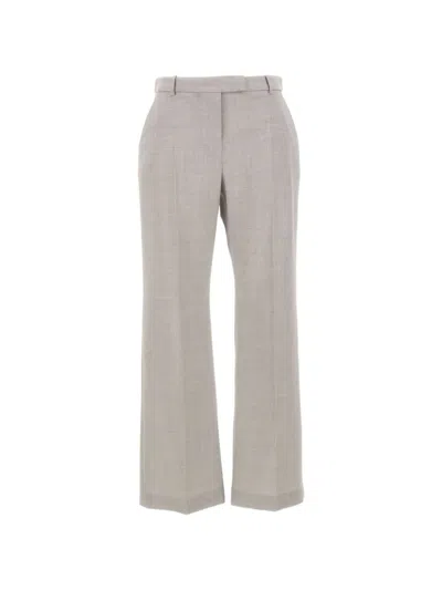 Eleventy Pressed-crease Straight-leg Trousers In Gray