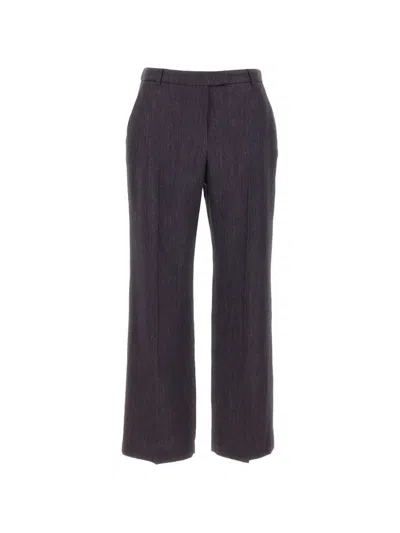Eleventy Pressed-crease Straight-leg Trousers In Purple