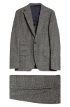 Eleventy Prince Of Wales Alpaca Blend Suit In Carbon