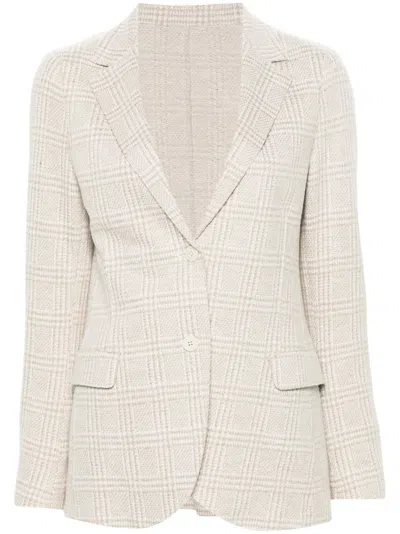 Eleventy Prince-of-wales-check Blazer In Neutrals