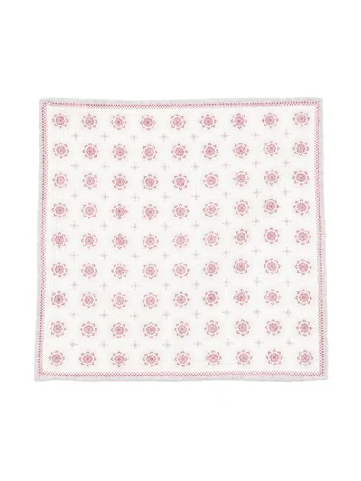 Eleventy Printed Handkerchief In White