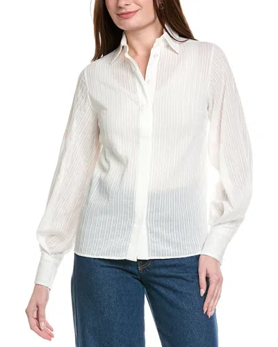 Eleventy Puff Sleeve Shirt In White