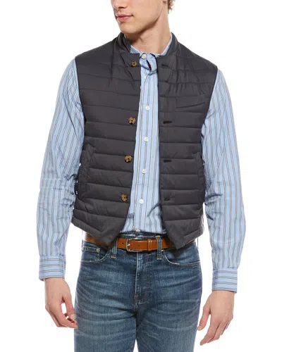 Eleventy Puffer Vest In Blue