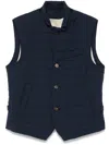 Eleventy Quilted Gilet In Blue