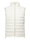 Eleventy Padded Vest With Quilted Texture And Zip In White