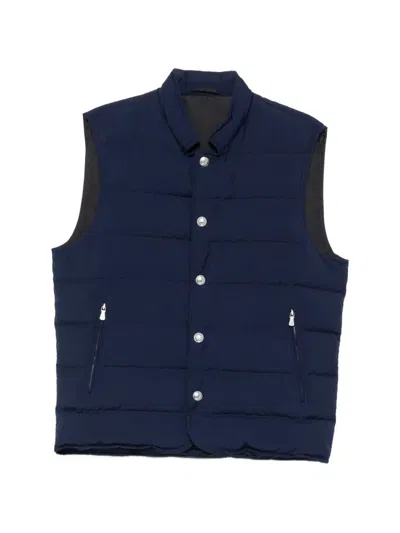 Eleventy Quilted-pattern Gilet In Multi