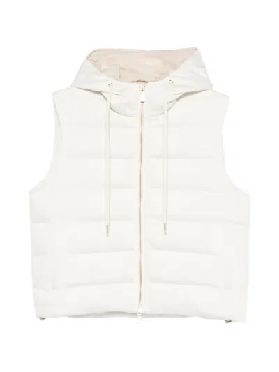 Eleventy Quilted-pattern Gilet In White