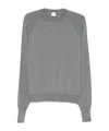Eleventy Crew Neck Raglan Sleeve Sweater In Gray