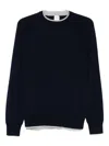 Eleventy Raglan-sleeve Wool Sweater In Black