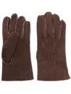 Eleventy Raised-seam Gloves In Brown