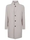 Eleventy Single-breasted Coat With Mandarin Collar And Button Closure In Gray