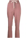 Eleventy Relaxed Fit Drawstring Trousers With Tapered Legs In Pink