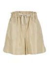 Eleventy Beige Shorts With Drawstring At The Waist
