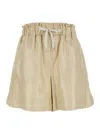 Eleventy Beige Shorts With Drawstring At The Waist In Neutrals