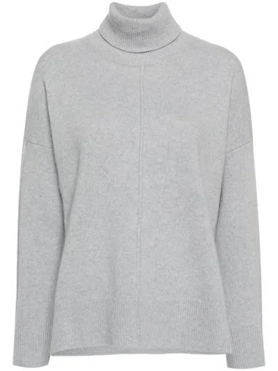 ELEVENTY RELAXED FIT TURTLENECK SWEATER IN GREY KNIT