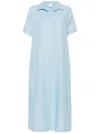 Eleventy Relaxed Maxi Dress With Side Slits In Blue