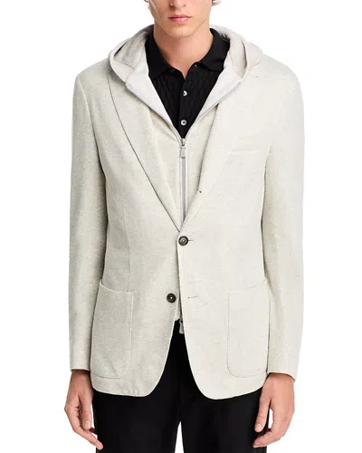 Eleventy Herringbone Single-breasted Blazer In Light Grey