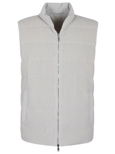 ELEVENTY REVERSIBLE DOWN VEST WITH VELVETY SUEDE