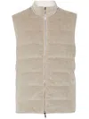 Eleventy Down Reversible Vest In Green