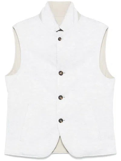 Eleventy Reversible Gilet In Neutrals