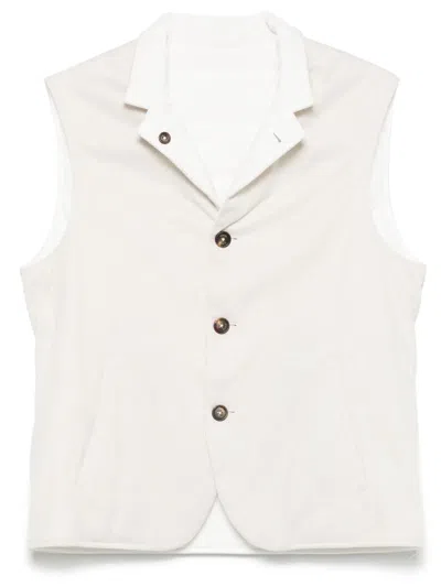 Eleventy Reversible Gilet In White