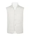 Eleventy Reversible Quilted Gilet In White