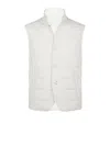 Eleventy Reversible Quilted Gilet In White