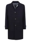 Eleventy Reversible Coat With Back Vent Detail In Blue