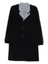 Eleventy Reversible Wool Coat In Black