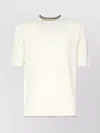 Eleventy Ribbed Accents Knitted T-shirt In White